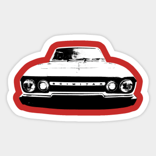 Reliant Scimitar 1970s British classic car monoblock black and white Sticker